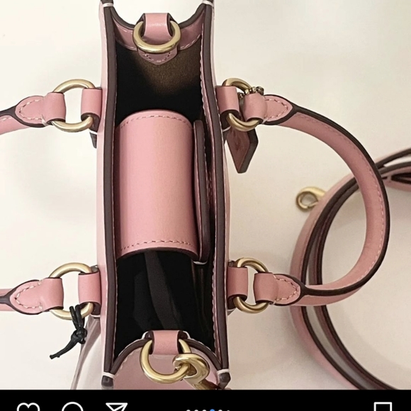 NWT Coach CN023 Disney X Coach North South Mini Tote with Ice Skate Motif Blush - Picture 5 of 5